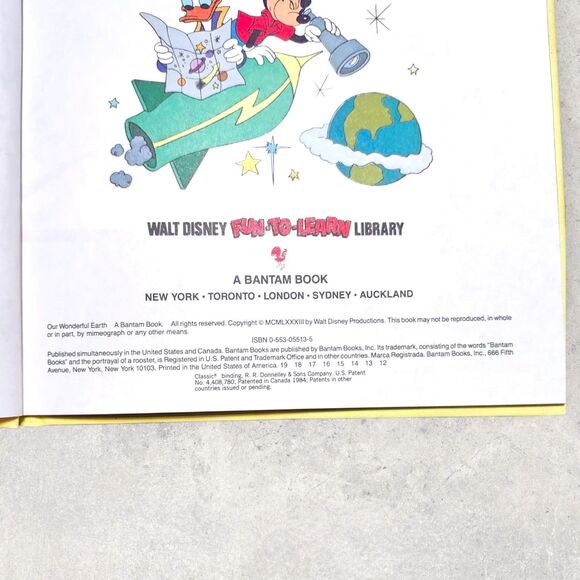 1983 Walt Disney Fun-To-Learn Vol. 9 Our Wonderful Earth Vintage Book Hardback - Picture 6 of 6